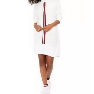 Tommy Hilfiger Ivory Mock Neck Sweater Dress